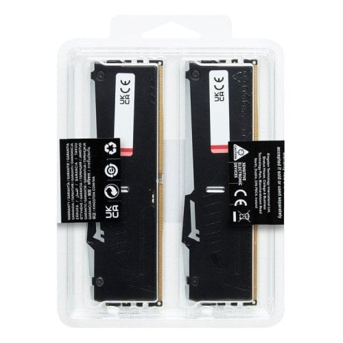 Купить ОЗУ Kingston DDR5 64GB (2x32GB) 6000MHz FURY Beast RGB Black (KF560C36BBE2AK2-64) с проверкой совместимости: обзор, характеристики, цена в Киеве, Днепре, Одессе, Харькове, Украине | интернет-магазин TELEMART.UA фото