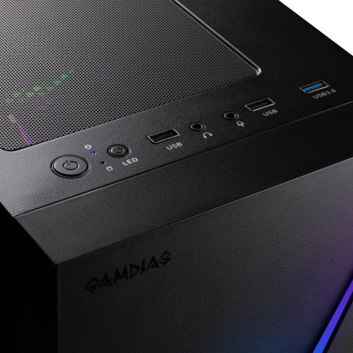 Корпус Gamdias ARGUS E5 Tempered Glass без БЖ (4712960136472) Black (Відновлено продавцем, 771220) купити з перевіркою сумісності: огляд, характеристики, ціна у Києві, Львові, Вінниці, Хмельницькому, Івано-Франківську, Україні | інтернет-магазин TELEMART.UA фото