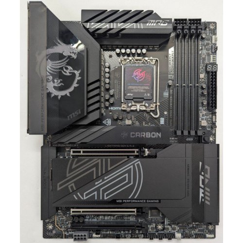 Купить Материнская плата MSI MPG Z890 CARBON WIFI (s1851, Intel Z890) (Восстановлено продавцом, 771225) с проверкой совместимости: обзор, характеристики, цена в Киеве, Днепре, Одессе, Харькове, Украине | интернет-магазин TELEMART.UA фото
