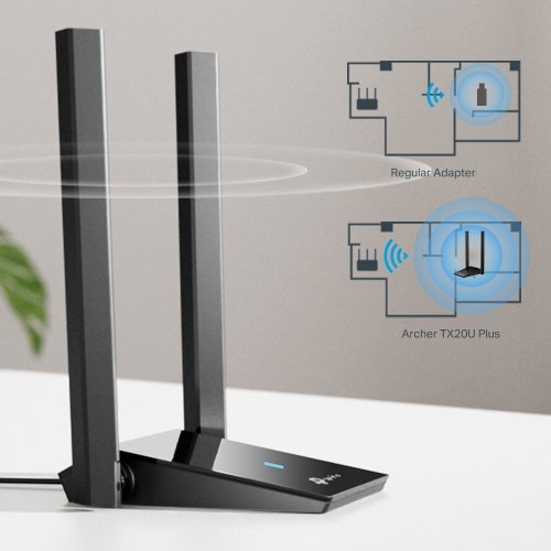 Купить Уценка wi-fi адаптер TP-LINK Archer TX20U Plus (Вітринний зразок, 771228) - цена в Харькове, Киеве, Днепре, Одессе
в интернет-магазине Telemart фото