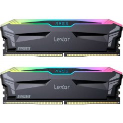 Озу Lexar DDR5 32GB (2x16GB) 6400Mhz Ares RGB Black (LD5EU016G-R6400GDLA) (Восстановлено продавцом, 771412)