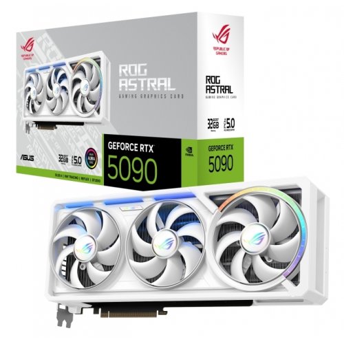 Відеокарта Asus ROG Astral GeForce RTX 5090 White 32768MB (ROG-ASTRAL-RTX5090-32G-WHITE) купити з перевіркою сумісності: огляд, характеристики, ціна у Києві, Львові, Вінниці, Хмельницькому, Івано-Франківську, Україні | інтернет-магазин TELEMART.UA фото