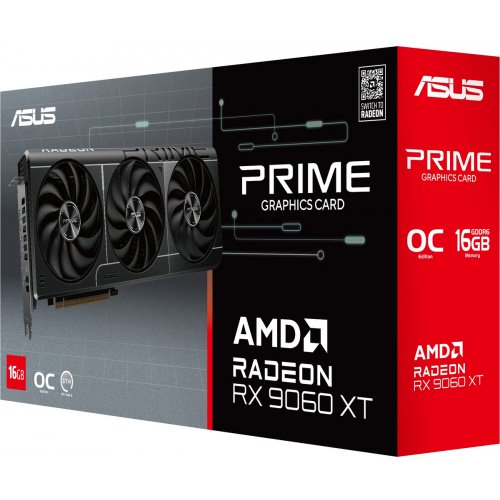 Купить Видеокарта Asus PRIME Radeon RX 9060 XT OC 16384MB (PRIME-RX9060XT-O16G) с проверкой совместимости: обзор, характеристики, цена в Киеве, Днепре, Одессе, Харькове, Украине | интернет-магазин TELEMART.UA фото