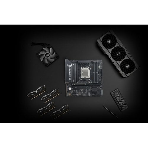 Материнська плата Asus TUF GAMING B850M-E WIFI (sAM5, AMD B850) купити з перевіркою сумісності: огляд, характеристики, ціна у Києві, Львові, Вінниці, Хмельницькому, Івано-Франківську, Україні | інтернет-магазин TELEMART.UA фото