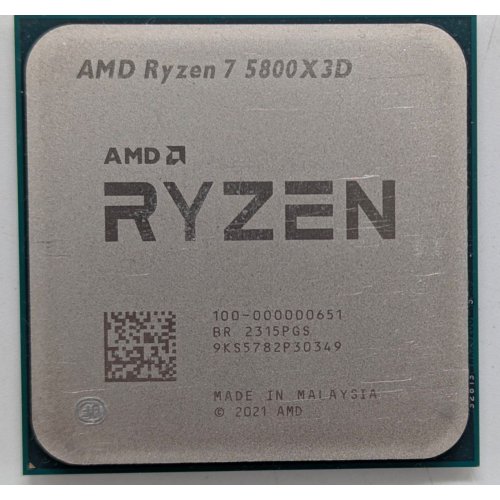 Процесор AMD Ryzen 7 5800X3D 3.4(4.5)GHz 96MB sAM4 Tray (100-000000651) (Відновлено продавцем, 771482) купити з перевіркою сумісності: огляд, характеристики, ціна у Києві, Львові, Вінниці, Хмельницькому, Івано-Франківську, Україні | інтернет-магазин TELEMART.UA фото