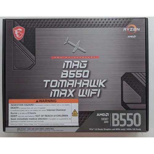 Материнська плата MSI MAG B550 TOMAHAWK MAX WIFI (sAM4, AMD B550) (Відновлено продавцем, 771485) купити з перевіркою сумісності: огляд, характеристики, ціна у Києві, Львові, Вінниці, Хмельницькому, Івано-Франківську, Україні | інтернет-магазин TELEMART.UA фото