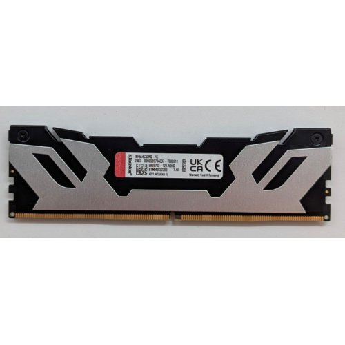 Купить Озу Kingston DDR5 16GB 6400MHz FURY Renegade Silver (KF564C32RS-16) (Восстановлено продавцом, 771514) с проверкой совместимости: обзор, характеристики, цена в Киеве, Днепре, Одессе, Харькове, Украине | интернет-магазин TELEMART.UA фото