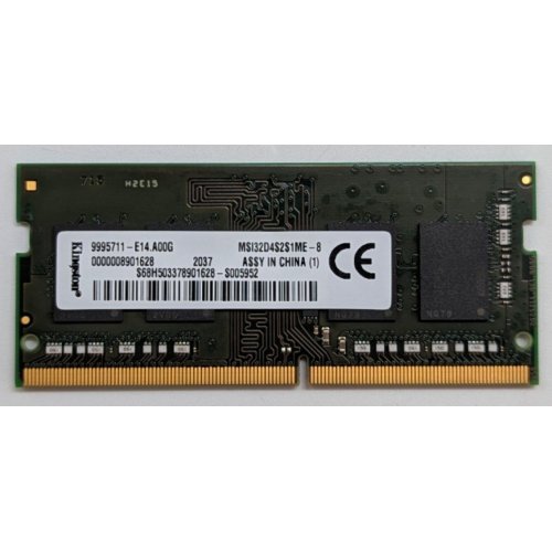 Озп Kingston SODIMM DDR4 8GB 3200Mhz (MSI32D4S2S1ME-8) (Відновлено продавцем, 771526) купити з перевіркою сумісності: огляд, характеристики, ціна у Києві, Львові, Вінниці, Хмельницькому, Івано-Франківську, Україні | інтернет-магазин TELEMART.UA фото