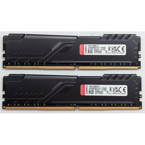 Озп Kingston DDR4 16GB (2x8GB) 3200Mhz FURY Beast Black (KF432C16BBK2/16) (Відновлено продавцем, 771531) купити з перевіркою сумісності: огляд, характеристики, ціна у Києві, Львові, Вінниці, Хмельницькому, Івано-Франківську, Україні | інтернет-магазин TELEMART.UA фото