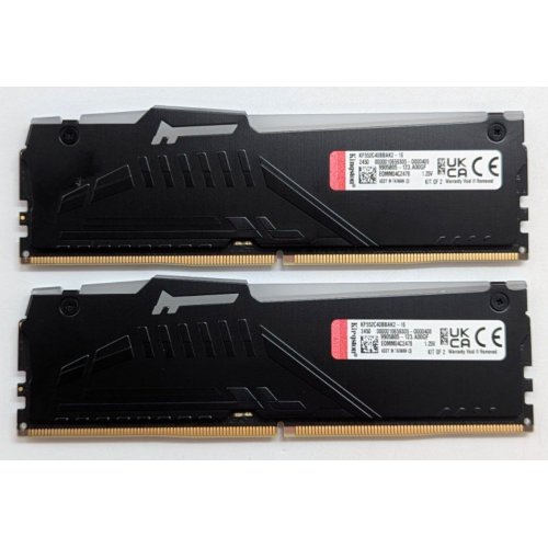 Озп Kingston DDR5 16GB (2x8GB) 5200MHz FURY Beast RGB Black (KF552C40BBAK2-16) (Відновлено продавцем, 771550) купити з перевіркою сумісності: огляд, характеристики, ціна у Києві, Львові, Вінниці, Хмельницькому, Івано-Франківську, Україні | інтернет-магазин TELEMART.UA фото