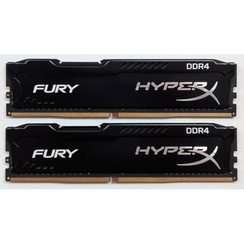 Купить Озу Kingston DDR4 16GB (2x8GB) 3200Mhz HyperX Fury Black (HX432C18FB2K2/16) (Восстановлено продавцом, 771557) с проверкой совместимости: обзор, характеристики, цена в Киеве, Днепре, Одессе, Харькове, Украине | интернет-магазин TELEMART.UA фото