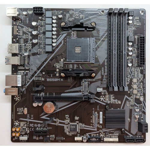 Материнська плата Gigabyte B550M K (sAM4, AMD B550) (Відновлено продавцем, 771577) купити з перевіркою сумісності: огляд, характеристики, ціна у Києві, Львові, Вінниці, Хмельницькому, Івано-Франківську, Україні | інтернет-магазин TELEMART.UA фото