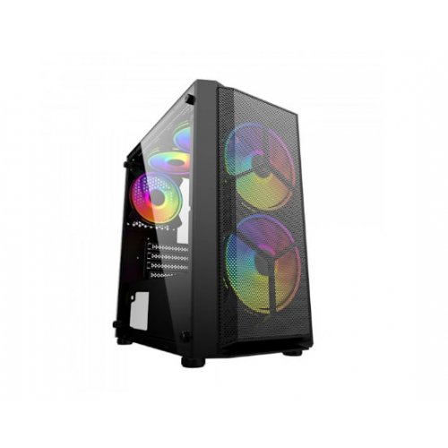 Корпус QUBE Wind Black без БП (WIND_FMNU3) (Відновлено продавцем, 771581) купити з перевіркою сумісності: огляд, характеристики, ціна у Києві, Львові, Вінниці, Хмельницькому, Івано-Франківську, Україні | інтернет-магазин TELEMART.UA фото