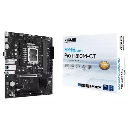 Купить Материнская плата Asus Pro H810M-CT-CSM (s1851, Intel H810) с проверкой совместимости: обзор, характеристики, цена в Киеве, Днепре, Одессе, Харькове, Украине | интернет-магазин TELEMART.UA фото