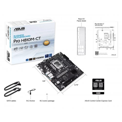 Купить Материнская плата Asus Pro H810M-CT-CSM (s1851, Intel H810) с проверкой совместимости: обзор, характеристики, цена в Киеве, Днепре, Одессе, Харькове, Украине | интернет-магазин TELEMART.UA фото