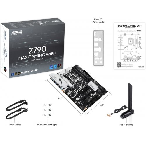Материнська плата Asus Z790 MAX GAMING WIFI7 (s1700, Intel Z790) купити з перевіркою сумісності: огляд, характеристики, ціна у Києві, Львові, Вінниці, Хмельницькому, Івано-Франківську, Україні | інтернет-магазин TELEMART.UA фото