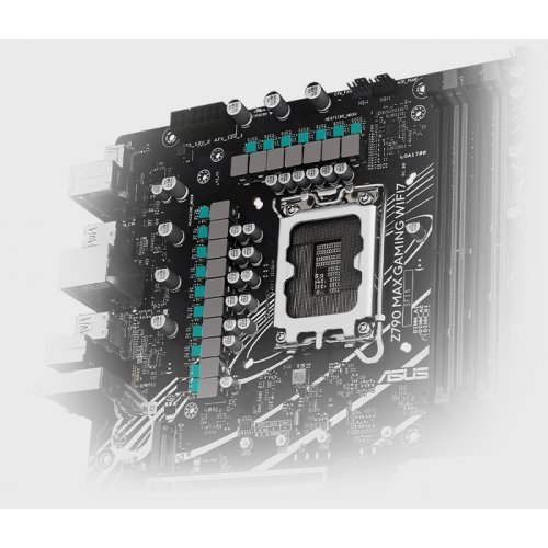 Материнська плата Asus Z790 MAX GAMING WIFI7 (s1700, Intel Z790) купити з перевіркою сумісності: огляд, характеристики, ціна у Києві, Львові, Вінниці, Хмельницькому, Івано-Франківську, Україні | інтернет-магазин TELEMART.UA фото