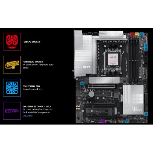 Материнська плата MSI PRO X870E-P WIFI (sAM5, AMD X870E) купити з перевіркою сумісності: огляд, характеристики, ціна у Києві, Львові, Вінниці, Хмельницькому, Івано-Франківську, Україні | інтернет-магазин TELEMART.UA фото