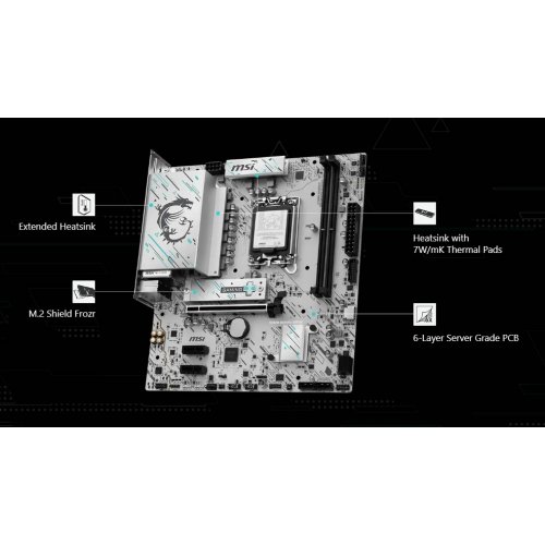 Материнська плата MSI H810M GAMING WIFI6E (s1851, Intel H810) купити з перевіркою сумісності: огляд, характеристики, ціна у Києві, Львові, Вінниці, Хмельницькому, Івано-Франківську, Україні | інтернет-магазин TELEMART.UA фото