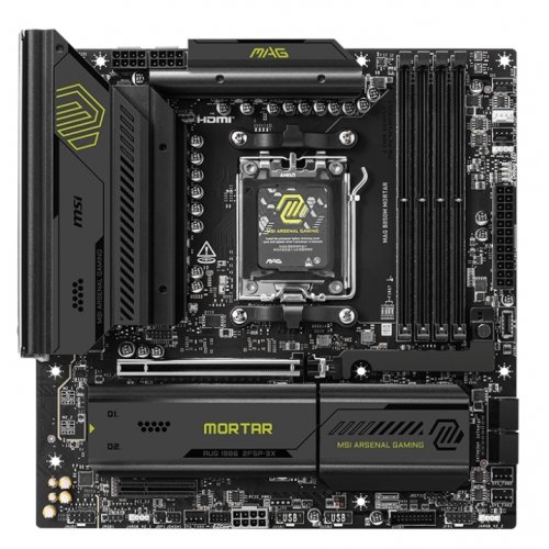 Купить Материнская плата MSI MAG B850M MORTAR (sAM5, AMD B850) с проверкой совместимости: обзор, характеристики, цена в Киеве, Днепре, Одессе, Харькове, Украине | интернет-магазин TELEMART.UA фото