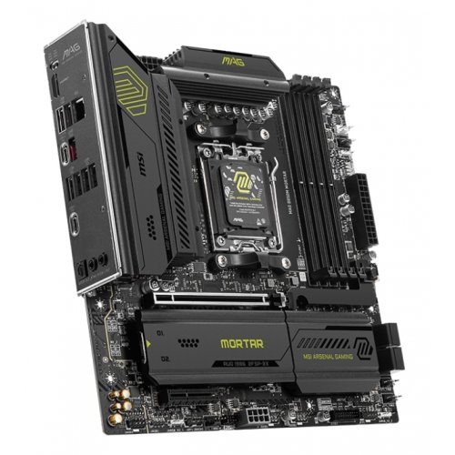 Купить Материнская плата MSI MAG B850M MORTAR (sAM5, AMD B850) с проверкой совместимости: обзор, характеристики, цена в Киеве, Днепре, Одессе, Харькове, Украине | интернет-магазин TELEMART.UA фото