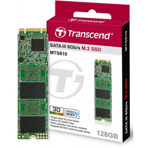 Продать SSD-диск Transcend MTS810 TLC 128GB M.2 (2280 SATA) (TS128GMTS810) по Trade-In интернет-магазине Телемарт - Киев, Днепр, Украина фото