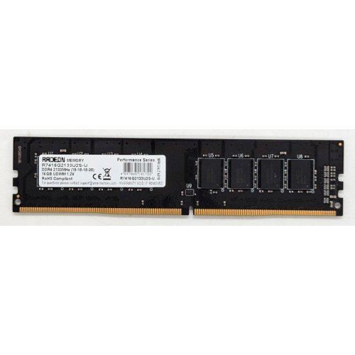 Озп AMD DDR4 16GB 2133Mhz Radeon R7 Perfomance (R7416G2133U2S-U) (Відновлено продавцем, 771812) купити з перевіркою сумісності: огляд, характеристики, ціна у Києві, Львові, Вінниці, Хмельницькому, Івано-Франківську, Україні | інтернет-магазин TELEMART.UA фото