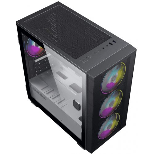 Корпус GAMEMAX Aero Mini ARGB Tempered Glass без БЖ Black (Відновлено продавцем, 771846) купити з перевіркою сумісності: огляд, характеристики, ціна у Києві, Львові, Вінниці, Хмельницькому, Івано-Франківську, Україні | інтернет-магазин TELEMART.UA фото