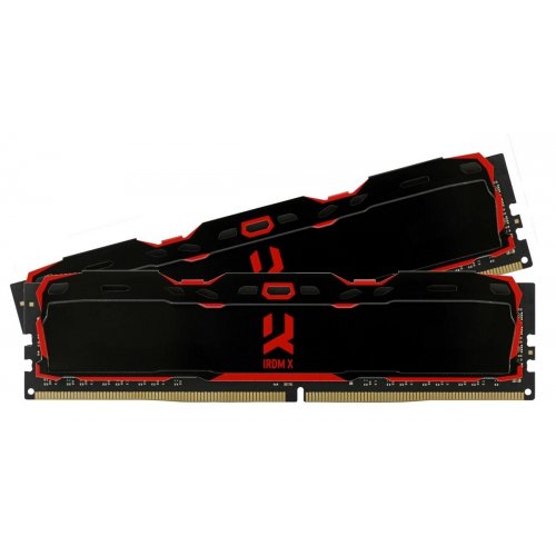Купить ОЗУ GoodRAM DDR4 16GB (2x8GB) 2666Mhz IRDM X Black (IR-X2666D464L16S/16GDC) (Восстановлено продавцом, 771850) с проверкой совместимости: обзор, характеристики, цена в Киеве, Днепре, Одессе, Харькове, Украине | интернет-магазин TELEMART.UA фото