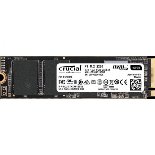 SSD-диск Crucial P1 3D NAND 500GB M.2 (2280 PCI-E) NVMe x4 (CT500P1SSD8) (Відновлено продавцем, 771851) купити з перевіркою сумісності: огляд, характеристики, ціна у Києві, Львові, Вінниці, Хмельницькому, Івано-Франківську, Україні | інтернет-магазин TELEMART.UA фото
