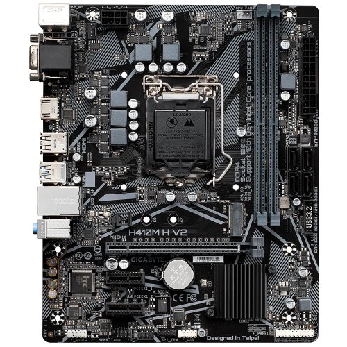 Материнська плата Gigabyte H410M H V2 (s1200, Intel H410) (Відновлено продавцем, 771854) купити з перевіркою сумісності: огляд, характеристики, ціна у Києві, Львові, Вінниці, Хмельницькому, Івано-Франківську, Україні | інтернет-магазин TELEMART.UA фото