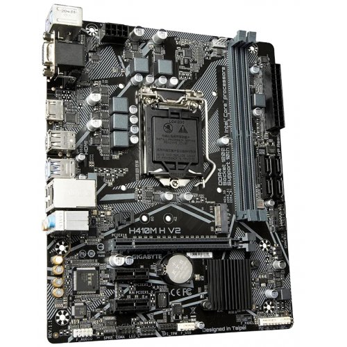 Материнська плата Gigabyte H410M H V2 (s1200, Intel H410) (Відновлено продавцем, 771854) купити з перевіркою сумісності: огляд, характеристики, ціна у Києві, Львові, Вінниці, Хмельницькому, Івано-Франківську, Україні | інтернет-магазин TELEMART.UA фото