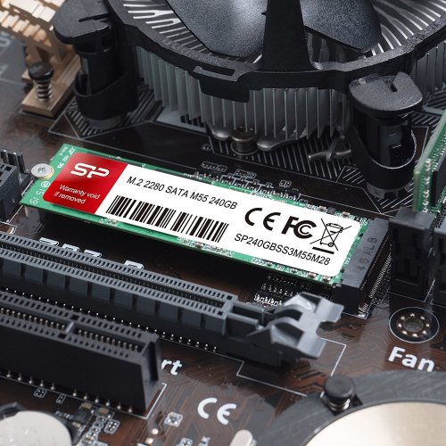 Photo SSD Drive Silicon Power M55 TLC 240GB M.2 (2280 SATA) (SP240GBSS3M55M28)