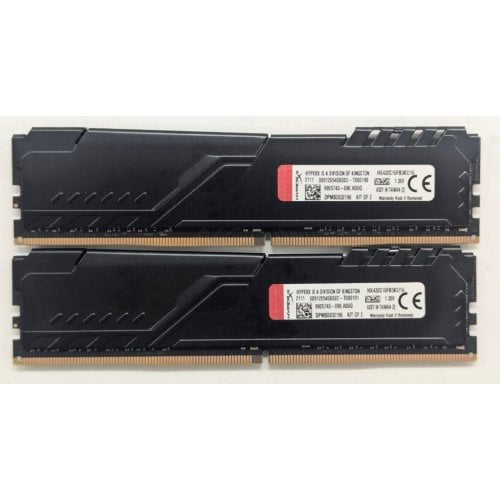 Озп HyperX DDR4 16GB (2x8GB) 3200Mhz Fury Black (HX432C16FB3K2/16) (Відновлено продавцем, 772071) купити з перевіркою сумісності: огляд, характеристики, ціна у Києві, Львові, Вінниці, Хмельницькому, Івано-Франківську, Україні | інтернет-магазин TELEMART.UA фото