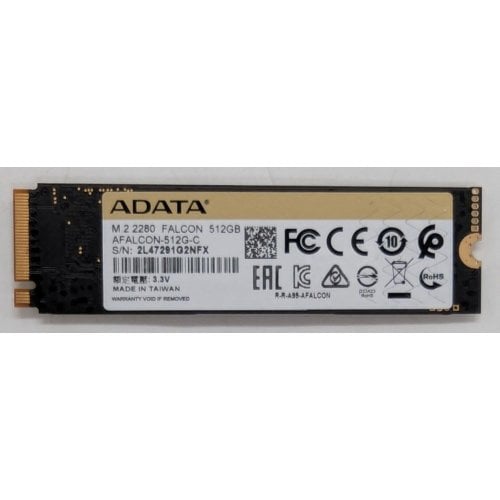 Купить Ssd-диск ADATA FALCON 3D NAND 512GB M.2 (2280 PCI-E) NVMe x4 (AFALCON-512G-C) (Восстановлено продавцом, 772088) с проверкой совместимости: обзор, характеристики, цена в Киеве, Днепре, Одессе, Харькове, Украине | интернет-магазин TELEMART.UA фото