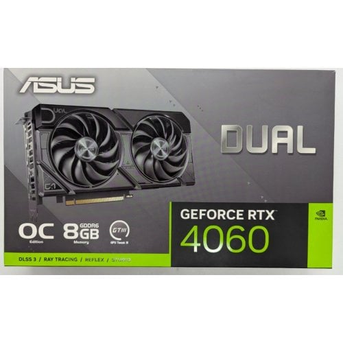 Відеокарта Asus Dual GeForce RTX 4060 EVO OC 8192MB (DUAL-RTX4060-O8G-EVO) (Відновлено продавцем, 772105) купити з перевіркою сумісності: огляд, характеристики, ціна у Києві, Львові, Вінниці, Хмельницькому, Івано-Франківську, Україні | інтернет-магазин TELEMART.UA фото