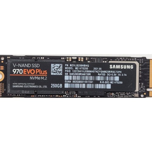 Ssd-диск Samsung 970 Evo Plus V-NAND MLC 250GB M.2 (2280 PCI-E) (MZ-V7S250BW) (Відновлено продавцем, 772150) купити з перевіркою сумісності: огляд, характеристики, ціна у Києві, Львові, Вінниці, Хмельницькому, Івано-Франківську, Україні | інтернет-магазин TELEMART.UA фото