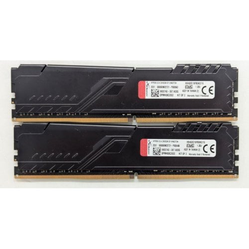 Озп HyperX DDR4 16GB (2x8GB) 3200Mhz Fury Black (HX432C16FB3K2/16) (Відновлено продавцем, 772177) купити з перевіркою сумісності: огляд, характеристики, ціна у Києві, Львові, Вінниці, Хмельницькому, Івано-Франківську, Україні | інтернет-магазин TELEMART.UA фото