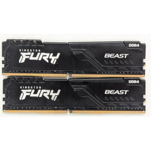 Купить Озу Kingston DDR4 16GB (2x8GB) 3200Mhz FURY Beast Black (KF432C16BBK2/16) (Восстановлено продавцом, 772183) с проверкой совместимости: обзор, характеристики, цена в Киеве, Днепре, Одессе, Харькове, Украине | интернет-магазин TELEMART.UA фото