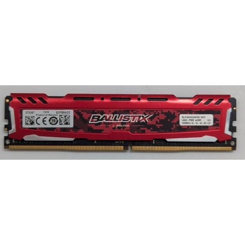 Озп Crucial DDR4 16GB 2400Mhz Ballistix Sport LT Red (BLS16G4D240FSE) (Відновлено продавцем, 772385) купити з перевіркою сумісності: огляд, характеристики, ціна у Києві, Львові, Вінниці, Хмельницькому, Івано-Франківську, Україні | інтернет-магазин TELEMART.UA фото