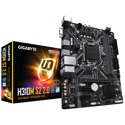 Купить Материнская плата Gigabyte H310M S2 2.0 (s1151-V2, Intel H310) (Восстановлено продавцом, 772400) с проверкой совместимости: обзор, характеристики, цена в Киеве, Днепре, Одессе, Харькове, Украине | интернет-магазин TELEMART.UA фото