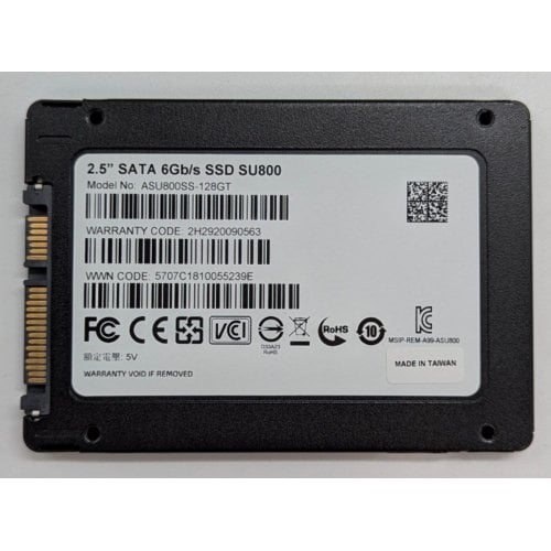 Купить Ssd-диск ADATA Ultimate SU800 TLC 128GB 2.5'' (ASU800SS-128GT-C) (Восстановлено продавцом, 772417) с проверкой совместимости: обзор, характеристики, цена в Киеве, Днепре, Одессе, Харькове, Украине | интернет-магазин TELEMART.UA фото