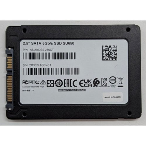 Купить Ssd-диск ADATA Ultimate SU650 3D NAND TLC 256GB 2.5" (ASU650SS-256GT-R) (Восстановлено продавцом, 772420) с проверкой совместимости: обзор, характеристики, цена в Киеве, Днепре, Одессе, Харькове, Украине | интернет-магазин TELEMART.UA фото