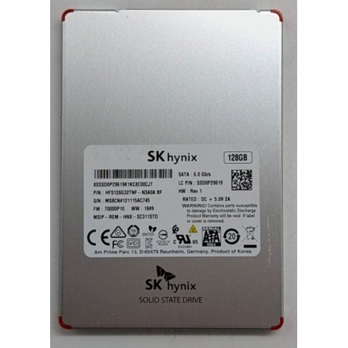 Купить Ssd-диск Hynix 128GB 2.5" (HFS128G32TNF-N3A0A) (Восстановлено продавцом, 772460) с проверкой совместимости: обзор, характеристики, цена в Киеве, Днепре, Одессе, Харькове, Украине | интернет-магазин TELEMART.UA фото