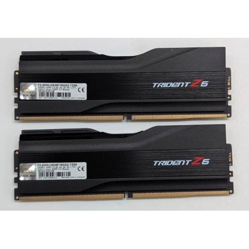 Озп G.Skill DDR5 32GB (2x16GB) 6000 Mhz Trident Z5 (F5-6000J3636F16GX2-TZ5K) (Відновлено продавцем, 772535) купити з перевіркою сумісності: огляд, характеристики, ціна у Києві, Львові, Вінниці, Хмельницькому, Івано-Франківську, Україні | інтернет-магазин TELEMART.UA фото