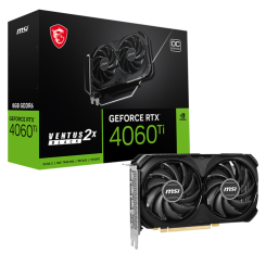 Видеокарта MSI GeForce RTX 4060 Ti VENTUS 2X BLACK OC 8192MB (RTX 4060 Ti VENTUS 2X BLACK 8G OC) (Восстановлено продавцом, 772538)