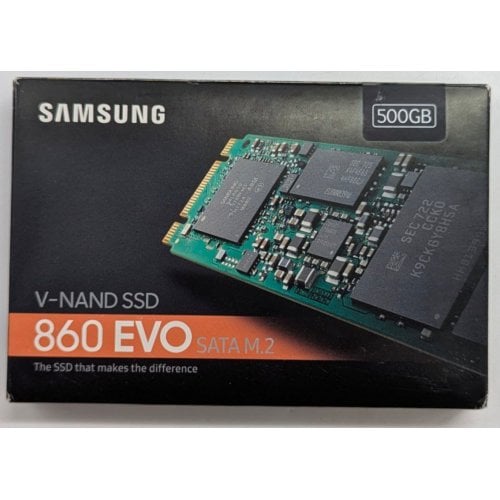 Купить Ssd-диск Samsung 860 EVO V-NAND MLC 500GB M.2 (2280 SATA) (MZ-N6E500BW) (Восстановлено продавцом, 772542) с проверкой совместимости: обзор, характеристики, цена в Киеве, Днепре, Одессе, Харькове, Украине | интернет-магазин TELEMART.UA фото