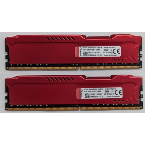 Купить Озу HyperX DDR4 16GB (2x8GB) 2666Mhz FURY Red (HX426C16FR2K2/16) (Восстановлено продавцом, 772547) с проверкой совместимости: обзор, характеристики, цена в Киеве, Днепре, Одессе, Харькове, Украине | интернет-магазин TELEMART.UA фото