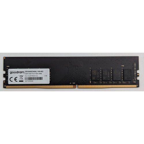 Купить Озу GoodRAM DDR4 8GB 2666Mhz (GR2666D464L19S/8G) (Восстановлено продавцом, 772683) с проверкой совместимости: обзор, характеристики, цена в Киеве, Днепре, Одессе, Харькове, Украине | интернет-магазин TELEMART.UA фото