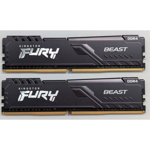 Купить Озу Kingston DDR4 16GB (2x8GB) 3200Mhz FURY Beast Black (KF432C16BBK2/16) (Восстановлено продавцом, 772694) с проверкой совместимости: обзор, характеристики, цена в Киеве, Днепре, Одессе, Харькове, Украине | интернет-магазин TELEMART.UA фото